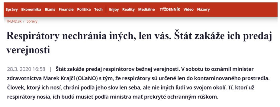 Vedci a lekári: Prekrytie horných dýchacích ciest škodí!